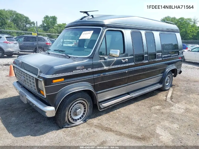 1990 Ford Econoline E150 Van VIN: 1FDEE14N8LHA71564 Lot: 42421597