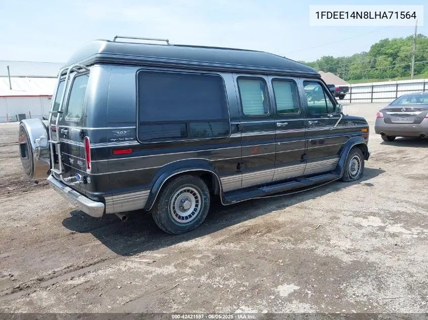 1990 Ford Econoline E150 Van VIN: 1FDEE14N8LHA71564 Lot: 42421597