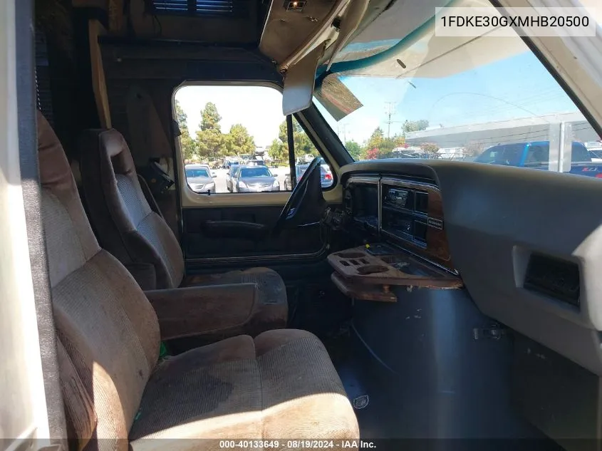1991 Ford Econoline E350 Cutaway Van VIN: 1FDKE30GXMHB20500 Lot: 40133649