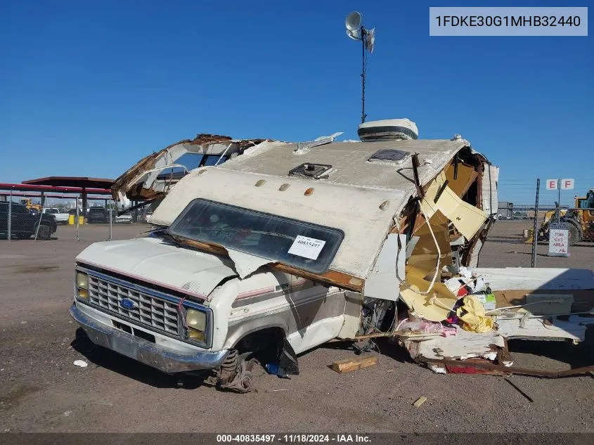1991 Ford Econoline E350 Cutaway Van VIN: 1FDKE30G1MHB32440 Lot: 40835497