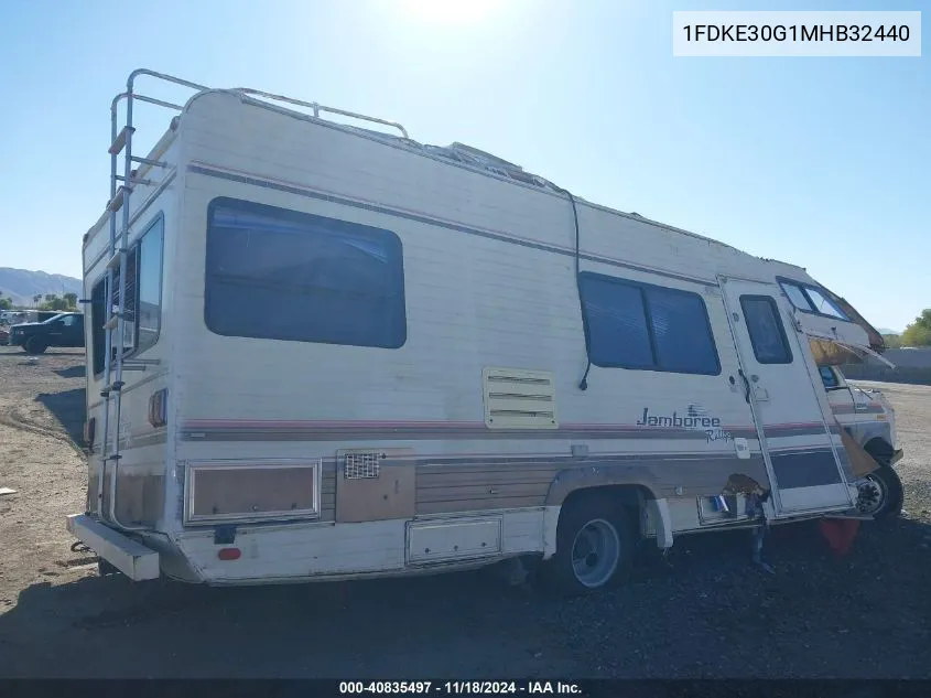 1991 Ford Econoline E350 Cutaway Van VIN: 1FDKE30G1MHB32440 Lot: 40835497