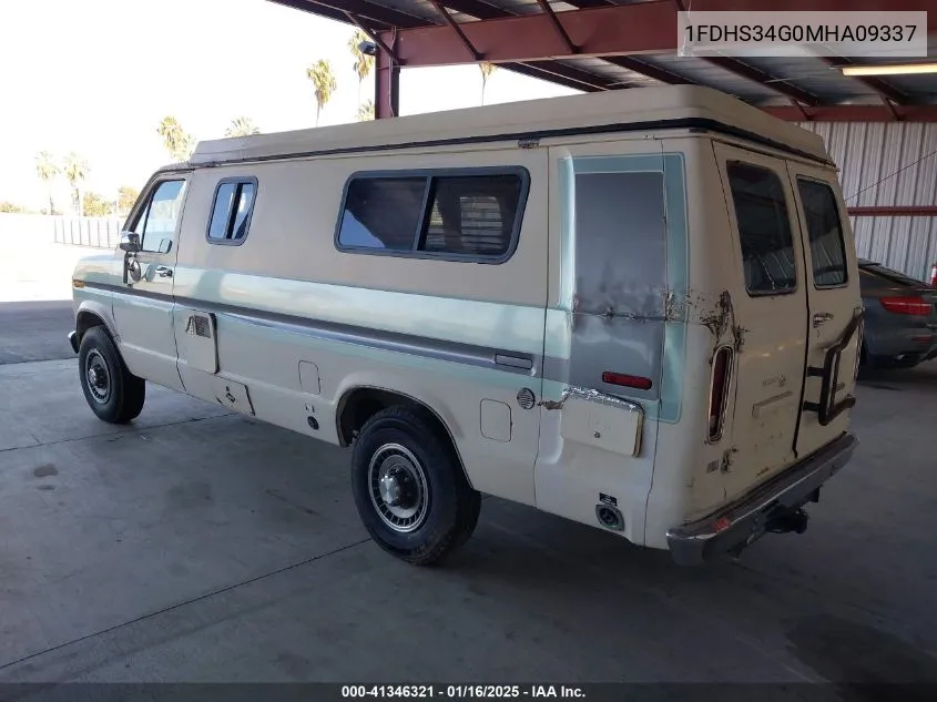 1991 Ford Econoline E350 Super Duty Van VIN: 1FDHS34G0MHA09337 Lot: 41346321