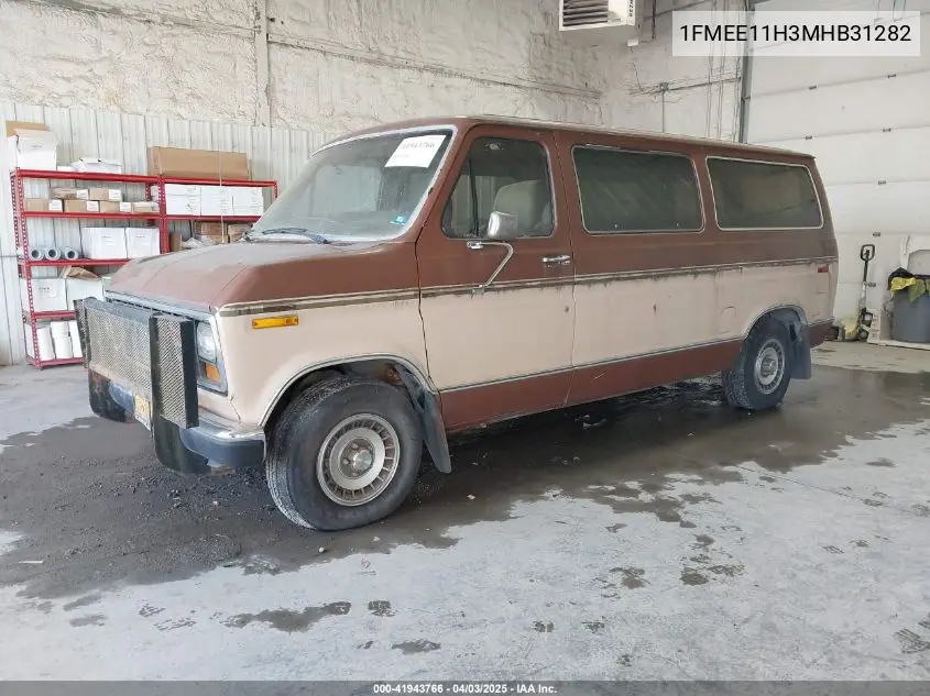 1991 Ford Econoline E150 VIN: 1FMEE11H3MHB31282 Lot: 41943766