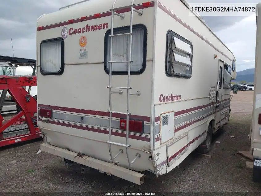 1991 Ford Econoline E350 Cutaway Van VIN: 1FDKE30G2MHA74872 Lot: 42145337