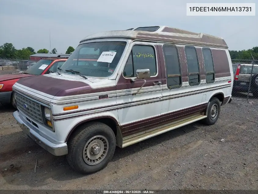 1991 Ford Econoline E150 Van VIN: 1FDEE14N6MHA13731 Lot: 42488264