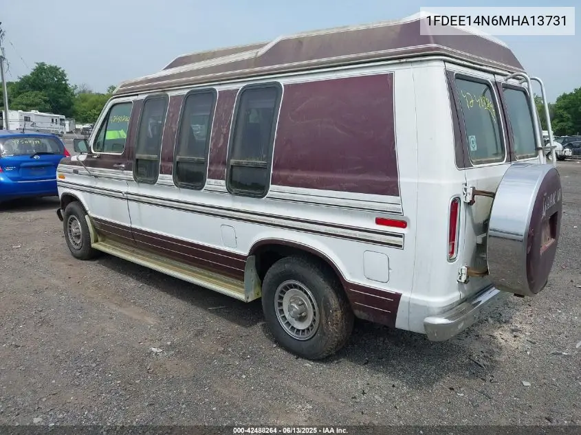 1991 Ford Econoline E150 Van VIN: 1FDEE14N6MHA13731 Lot: 42488264
