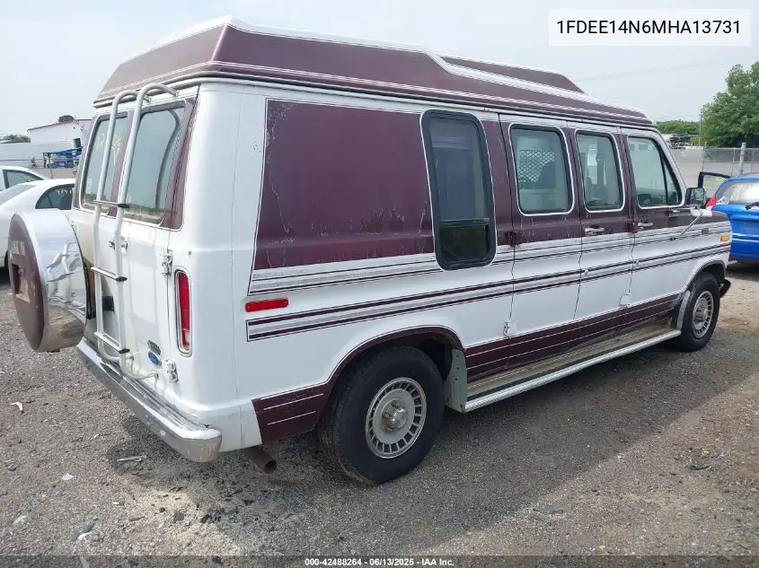 1991 Ford Econoline E150 Van VIN: 1FDEE14N6MHA13731 Lot: 42488264