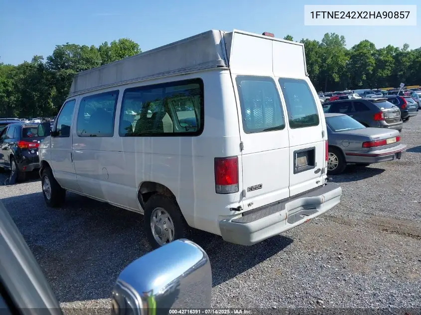2002 Ford Econoline Commercial VIN: 1FTNE242X2HA90857 Lot: 42716391