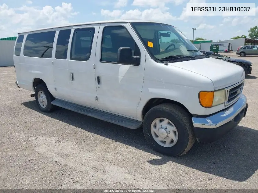2003 Ford E-350 Super Duty Xl/Xlt VIN: 1FBSS31L23HB10037 Lot: 42728065