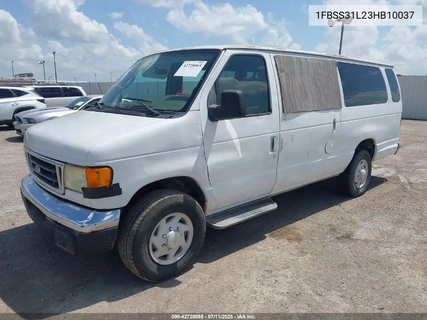 2003 Ford E-350 Super Duty Xl/Xlt VIN: 1FBSS31L23HB10037 Lot: 42728065