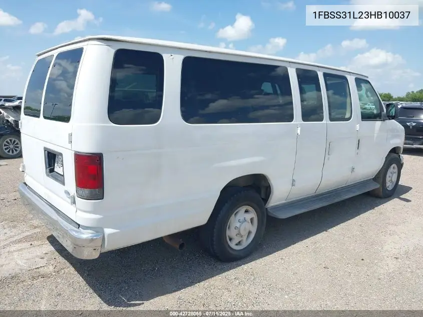 2003 Ford E-350 Super Duty Xl/Xlt VIN: 1FBSS31L23HB10037 Lot: 42728065