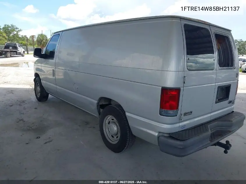 2005 Ford Econoline E150 Van VIN: 1FTRE14W85BH21137 Lot: 42618137