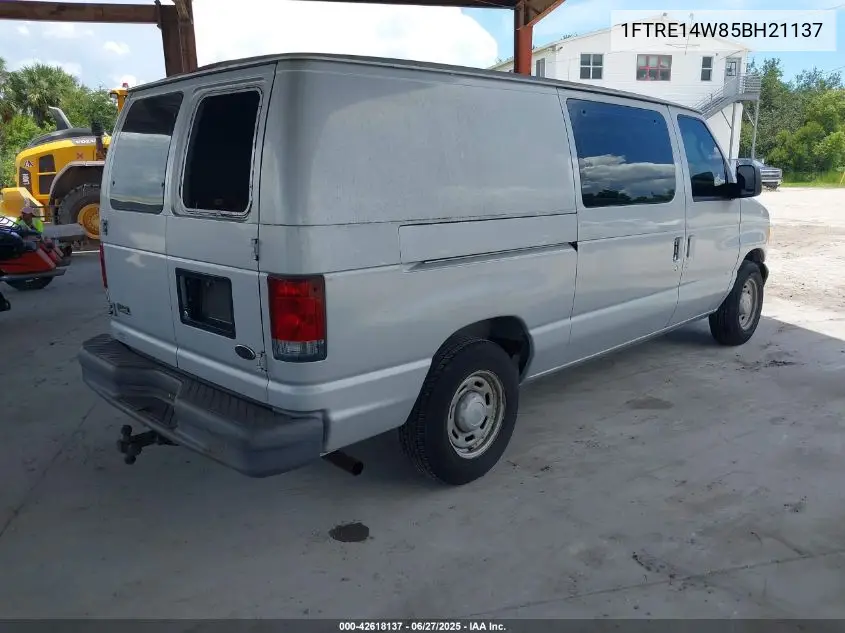 2005 Ford Econoline E150 Van VIN: 1FTRE14W85BH21137 Lot: 42618137