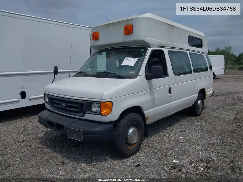 2006 Ford E-350 Super Duty Commercial/Recreational VIN: 1FTSS34L06DB34758 Lot: 42610913