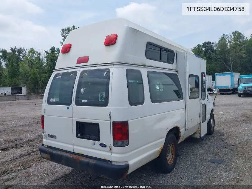 2006 Ford E-350 Super Duty Commercial/Recreational VIN: 1FTSS34L06DB34758 Lot: 42610913