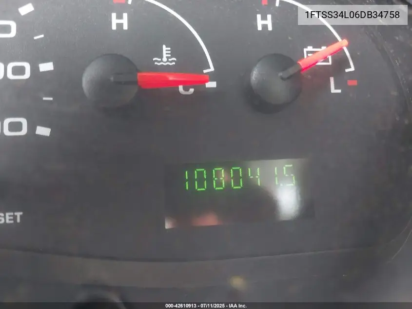 2006 Ford E-350 Super Duty Commercial/Recreational VIN: 1FTSS34L06DB34758 Lot: 42610913