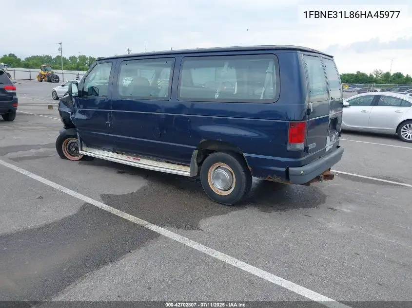 2006 Ford Econoline E350 Super Duty Wagon VIN: 1FBNE31L86HA45977 Lot: 42702807