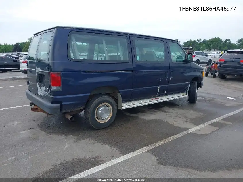2006 Ford Econoline E350 Super Duty Wagon VIN: 1FBNE31L86HA45977 Lot: 42702807