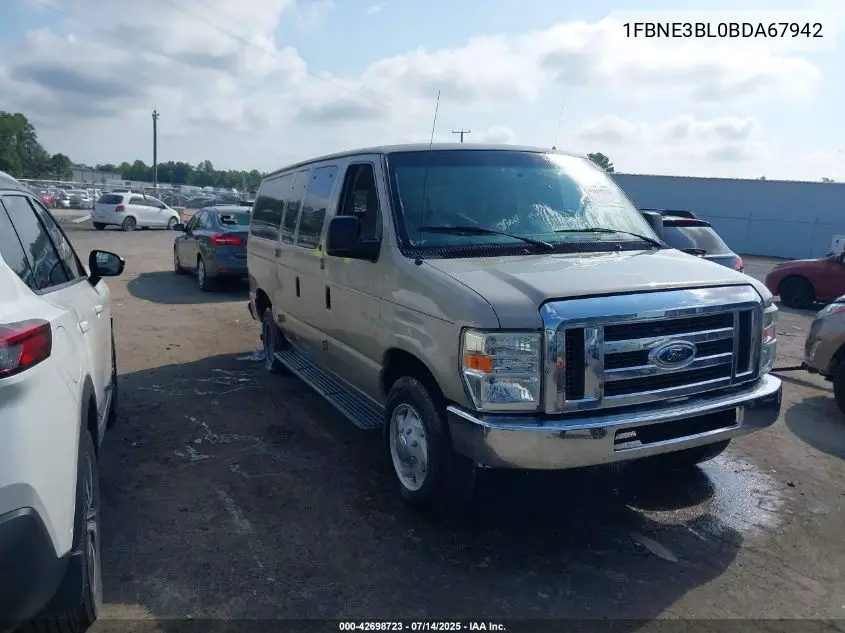 2011 Ford Econoline E350 Super Duty Wagon VIN: 1FBNE3BL0BDA67942 Lot: 42698723