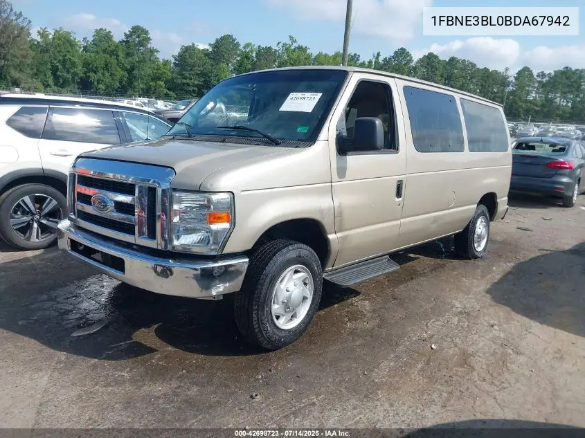 2011 Ford Econoline E350 Super Duty Wagon VIN: 1FBNE3BL0BDA67942 Lot: 42698723