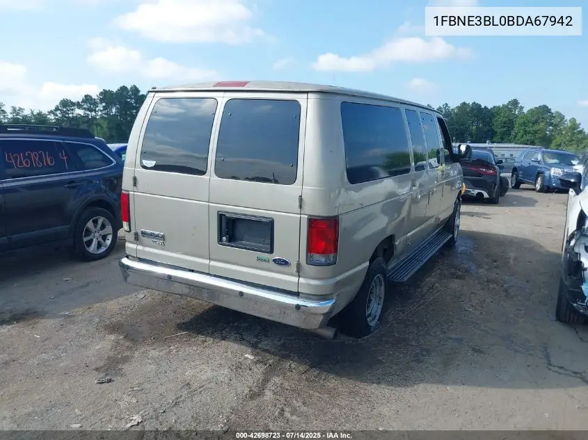 2011 Ford Econoline E350 Super Duty Wagon VIN: 1FBNE3BL0BDA67942 Lot: 42698723