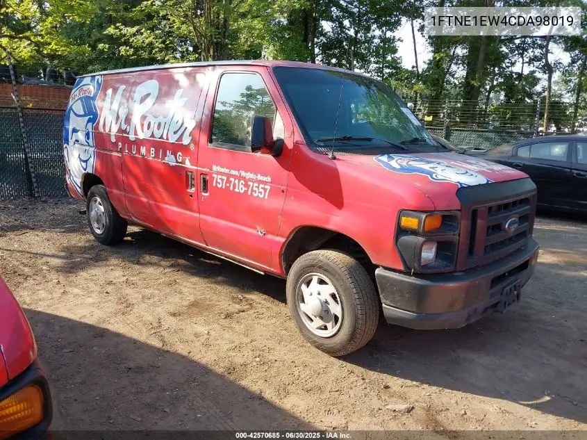 2012 Ford Econoline Commercial VIN: 1FTNE1EW4CDA98019 Lot: 42570685