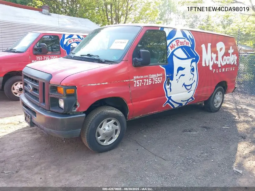 2012 Ford Econoline Commercial VIN: 1FTNE1EW4CDA98019 Lot: 42570685