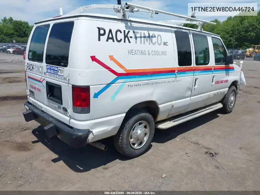 2013 Ford E-250 Commercial VIN: 1FTNE2EW8DDA46724 Lot: 42622489