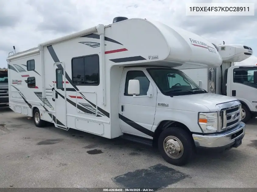 2019 Ford E-450 Cutaway VIN: 1FDXE4FS7KDC28911 Lot: 42636458