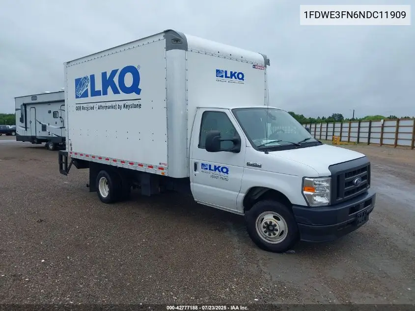 2022 Ford E-350 Cutaway VIN: 1FDWE3FN6NDC11909 Lot: 42777188