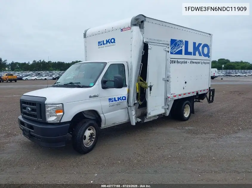 2022 Ford E-350 Cutaway VIN: 1FDWE3FN6NDC11909 Lot: 42777188