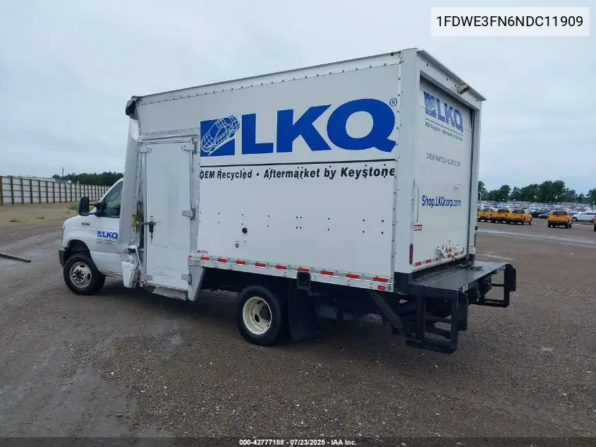 2022 Ford E-350 Cutaway VIN: 1FDWE3FN6NDC11909 Lot: 42777188