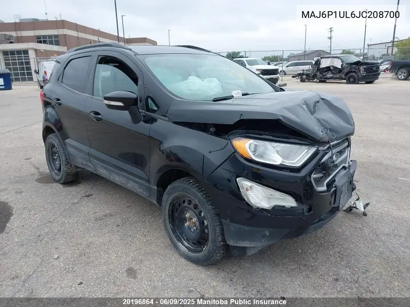 2018 Ford Ecosport Se VIN: MAJ6P1UL6JC208700 Lot: 20196864