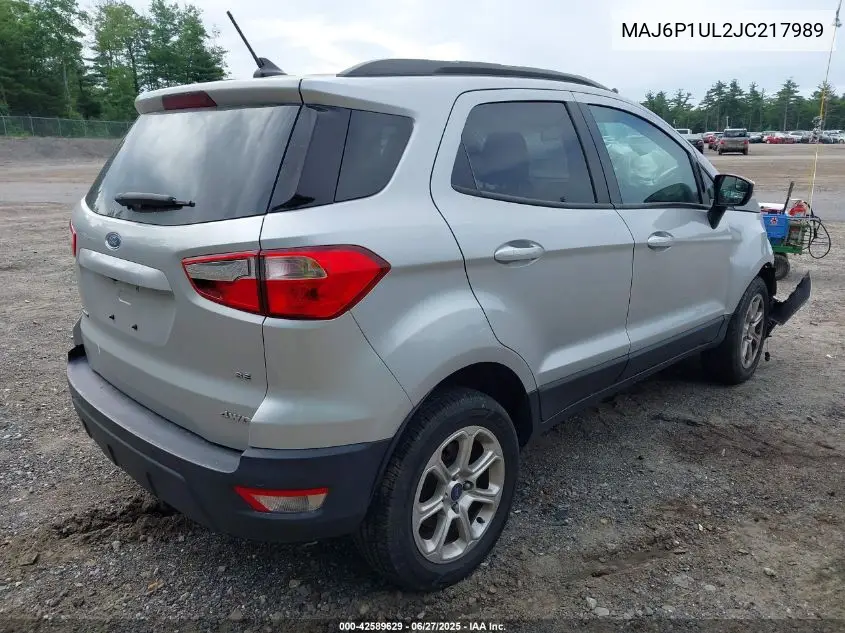 2018 Ford Ecosport Se VIN: MAJ6P1UL2JC217989 Lot: 42589629