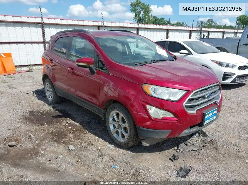 2018 Ford Ecosport Se VIN: MAJ3P1TE3JC212936 Lot: 42590894