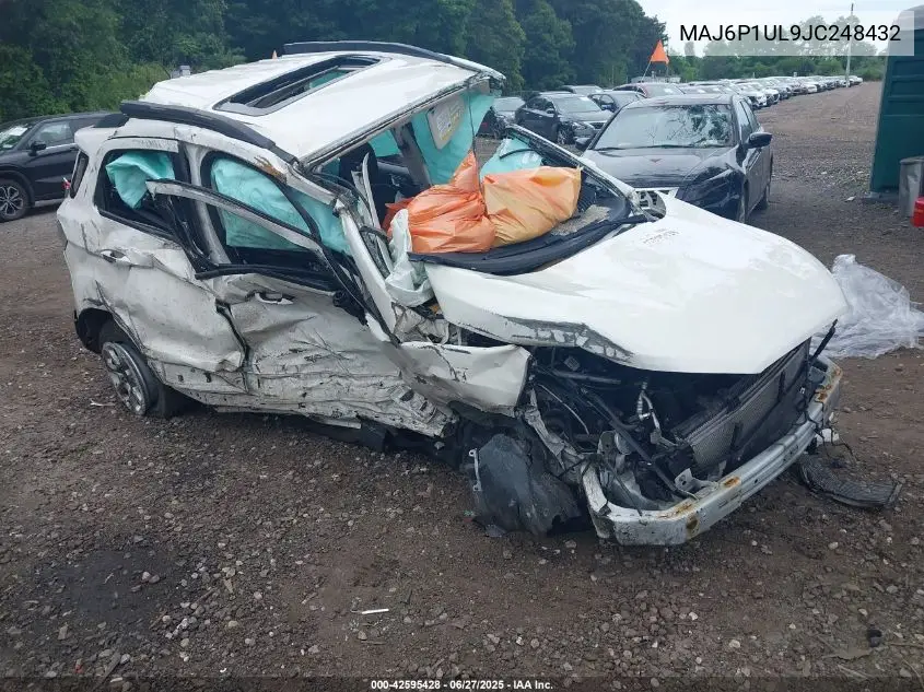 2018 Ford Ecosport Se VIN: MAJ6P1UL9JC248432 Lot: 42595428