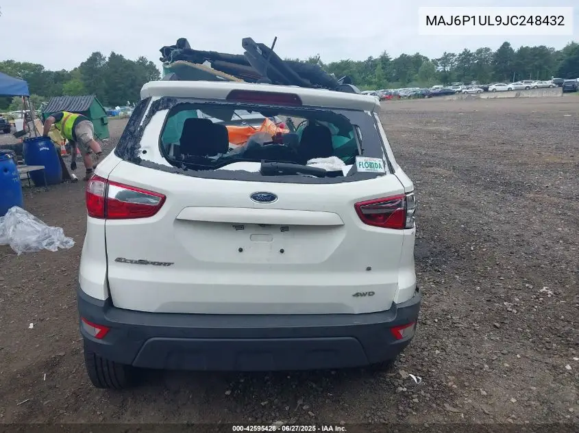 2018 Ford Ecosport Se VIN: MAJ6P1UL9JC248432 Lot: 42595428