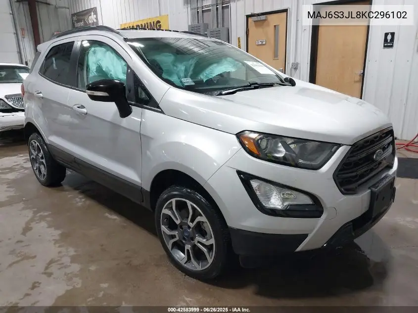 2019 Ford Ecosport Ses VIN: MAJ6S3JL8KC296102 Lot: 42583999