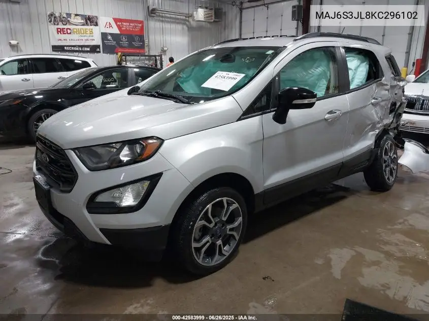2019 Ford Ecosport Ses VIN: MAJ6S3JL8KC296102 Lot: 42583999