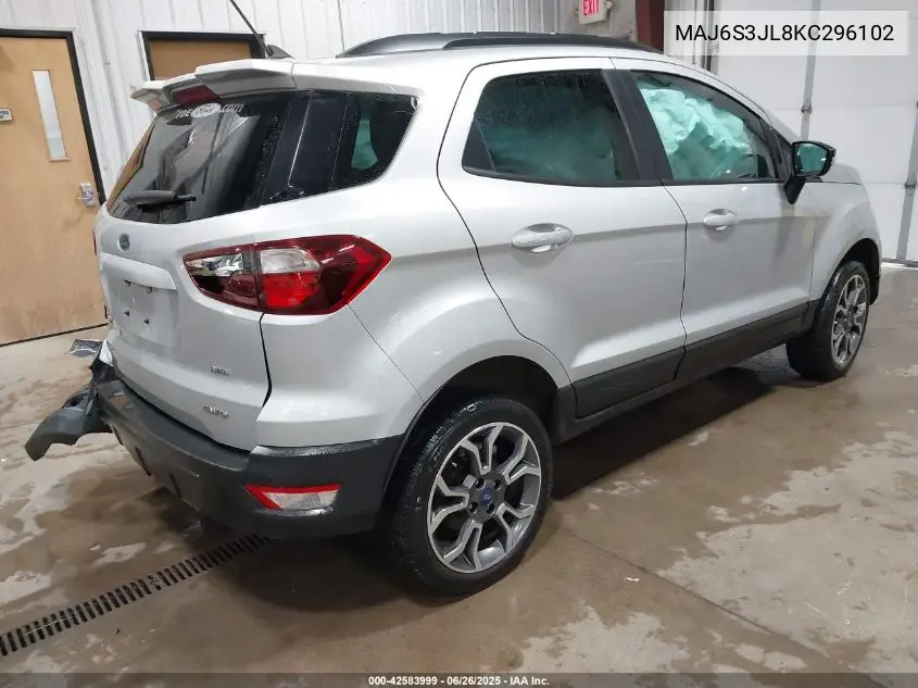 2019 Ford Ecosport Ses VIN: MAJ6S3JL8KC296102 Lot: 42583999