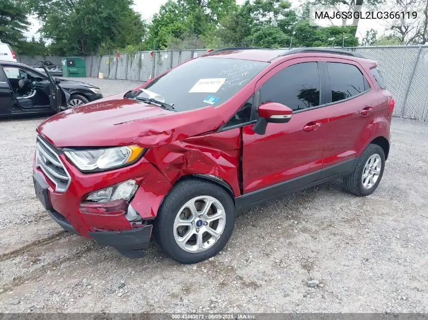 2020 Ford Ecosport Se VIN: MAJ6S3GL2LC366119 Lot: 42463072