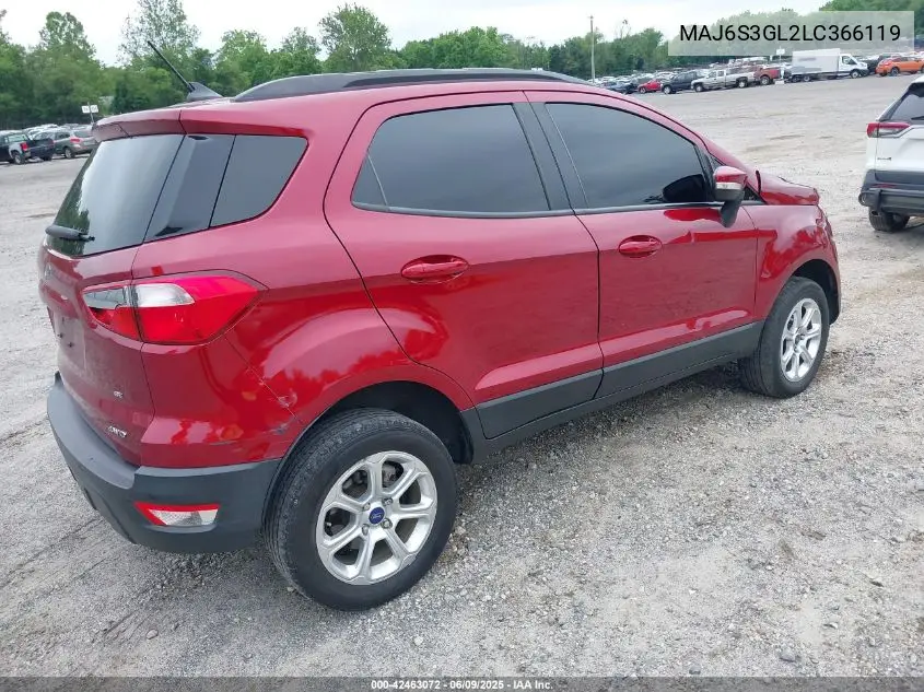 2020 Ford Ecosport Se VIN: MAJ6S3GL2LC366119 Lot: 42463072