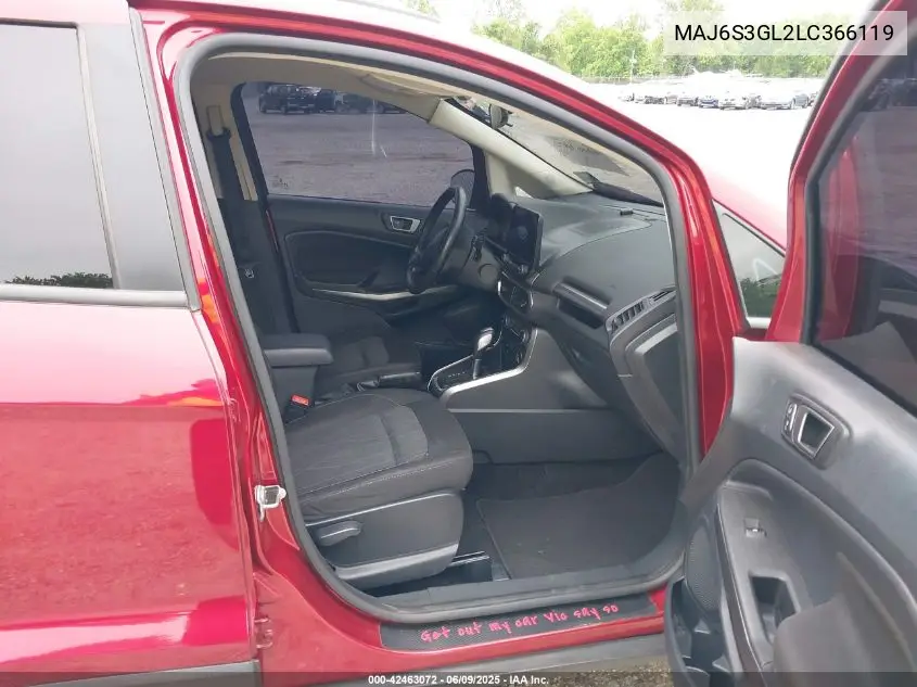2020 Ford Ecosport Se VIN: MAJ6S3GL2LC366119 Lot: 42463072