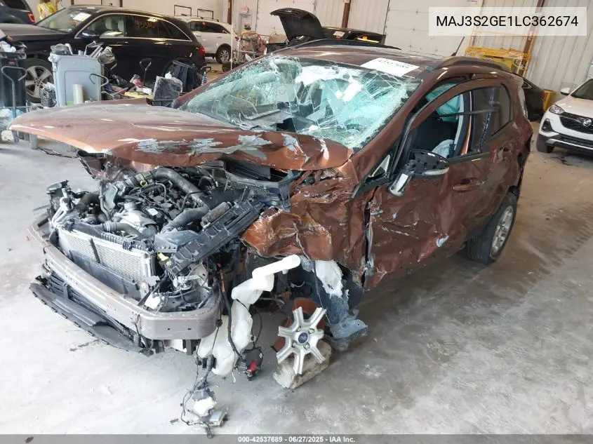 2020 Ford Ecosport Se VIN: MAJ3S2GE1LC362674 Lot: 42537689