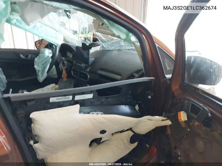 2020 Ford Ecosport Se VIN: MAJ3S2GE1LC362674 Lot: 42537689