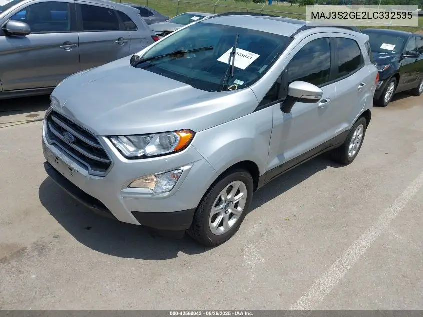 2020 Ford Ecosport Se VIN: MAJ3S2GE2LC332535 Lot: 42568043