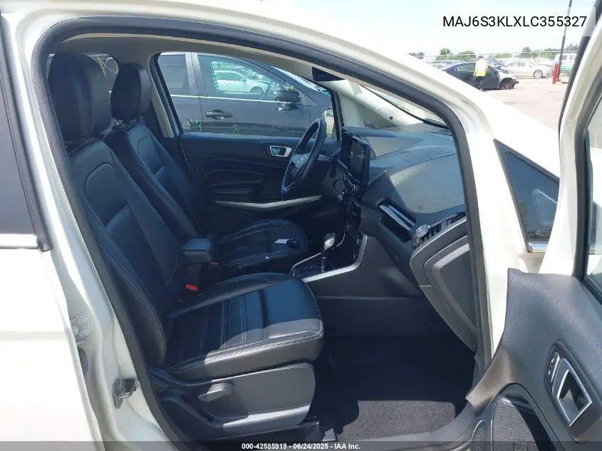 2020 Ford Ecosport Titanium VIN: MAJ6S3KLXLC355327 Lot: 42585919