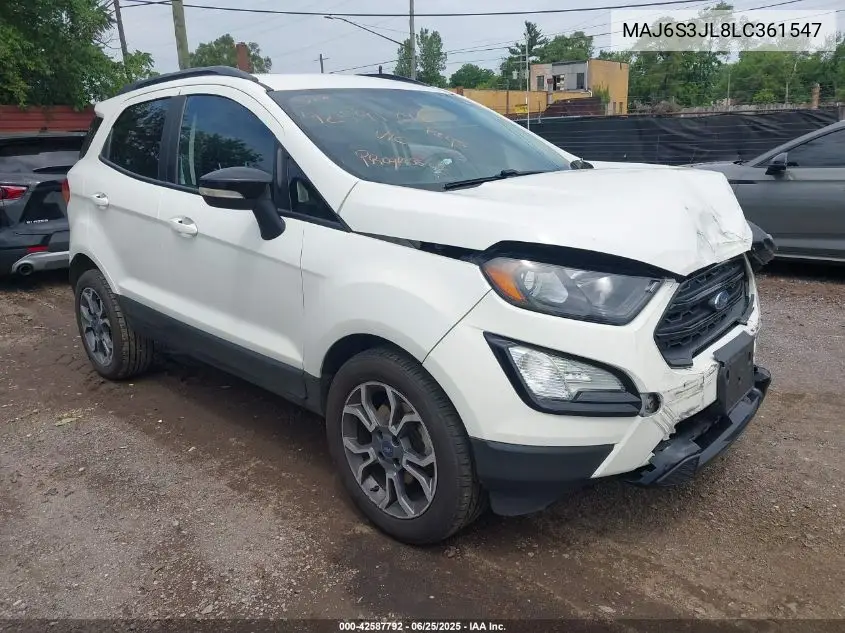 2020 Ford Ecosport Ses VIN: MAJ6S3JL8LC361547 Lot: 42587792