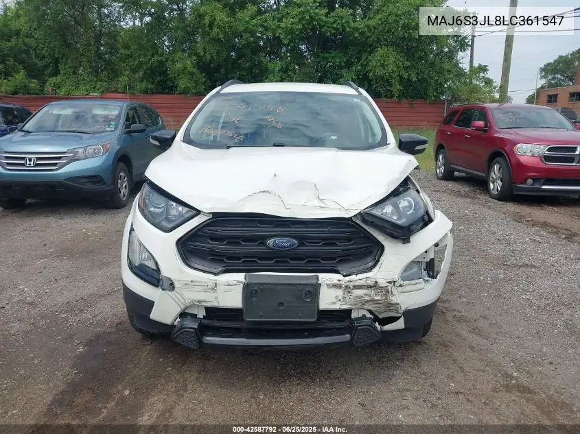 2020 Ford Ecosport Ses VIN: MAJ6S3JL8LC361547 Lot: 42587792