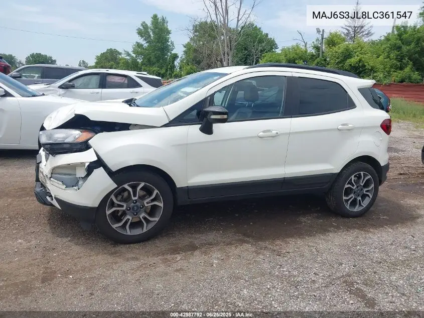 2020 Ford Ecosport Ses VIN: MAJ6S3JL8LC361547 Lot: 42587792